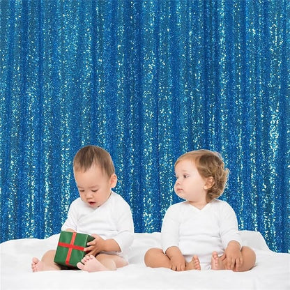 Eternal Beauty Turquoise 3mm Sequin Backdrop 8x10 Ft - Image 4