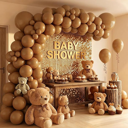 40 Pcs Light Brown Balloons 12 Inch, Boho Neutral Tan Coffee Latex Balloon | - Image 6