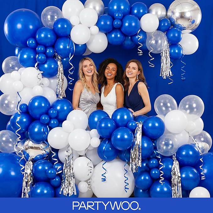 PartyWoo Royal Blue Balloons 152pcs Dark Blue Balloons Different Sizes | 18 12 - Image 5