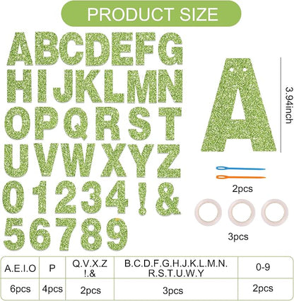 BEISHIDA Grass Green 116 PCS A-Z DIY Letter Custom Banner Party Decor | 111 - Image 2