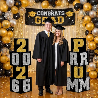Queekay 8 Pcs Prom Column Standup Photo Booth Decorations 2026 Prom Backdrop - Image 7