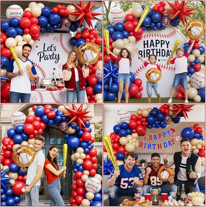 Baseball Balloon Garland Arch Kit Baseball Party Decorations - Image 2