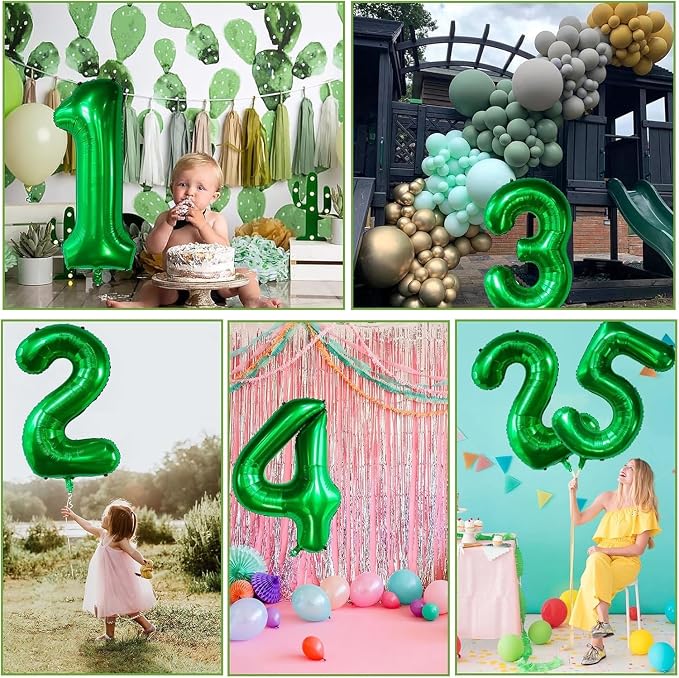 Green Number Balloons, 40 Inch Dark Green Balloon 4.4 Helium Balloon 4th - Image 5