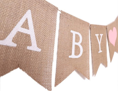 Sweet Baby Girl Burlap Banner - Image 8