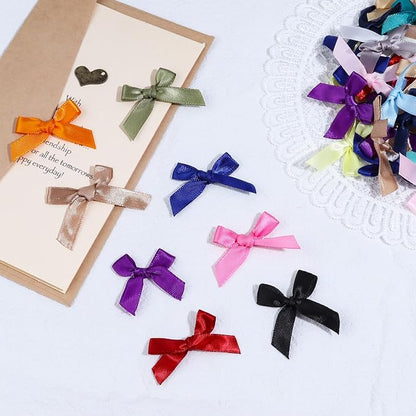 Mixed Mini Bows 1.57" 100PCS Small Satin Ribbon Bows - Image 4