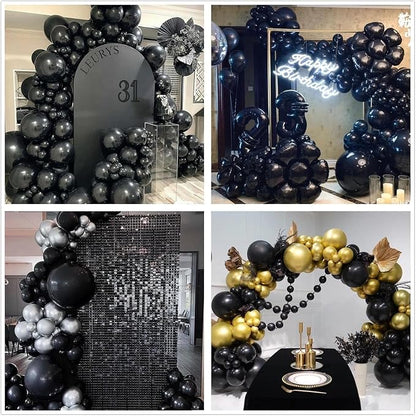 160pcs Black Balloons 12 Inch Matte Latex Balloons - Image 4