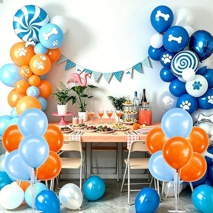 TONIFUL 4 Set Blue and Orange Balloon Stand Balloon Centerpieces - Image 7