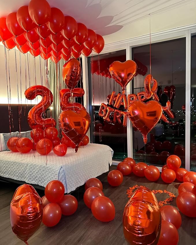 40 Inch Red Number 0 Balloon Birthday Party Decorations - Image 9