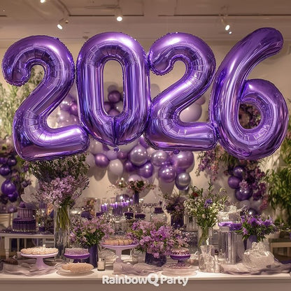 RainbowQ Purple 21 Balloon Number 40 Inch 0-40 Foil Large Balloons | Big Mylar - Image 6