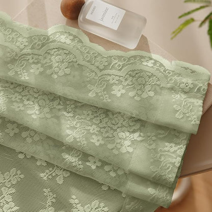 Anmao Vintage Lace Curtains 72 Inches Long 2 Panels Set, Romantic Elegant Light - Image 8