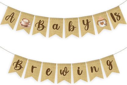 ANGOLIO Coffee Banner for Baby Shower Party by ANGOLIO