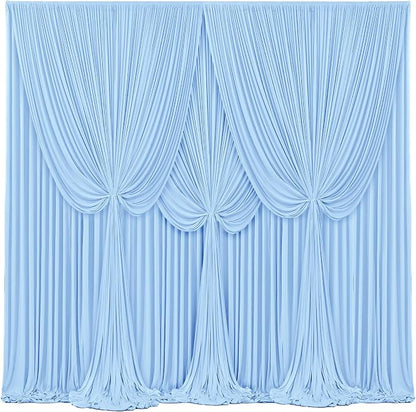 10x12 Baby Blue Backdrop Curtains - Image 2