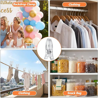 30pcs Balloon Arch Clips Clear Balloon Clamps - Image 4