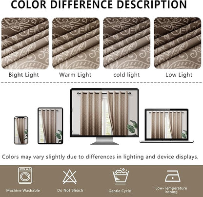 DWCN Brown Blackout Curtains for Bedroom 84 Inch Long - Image 8