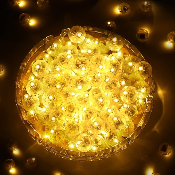 ZGWJ 200PCs Warm White Balloon Lights Mini, Battery Powered, Long Standby Time by ZGWJ