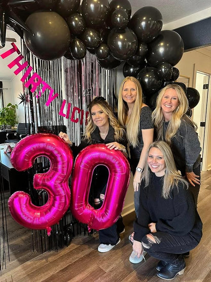 Hot Pink Number 30 Balloon 40 Inch - Image 2