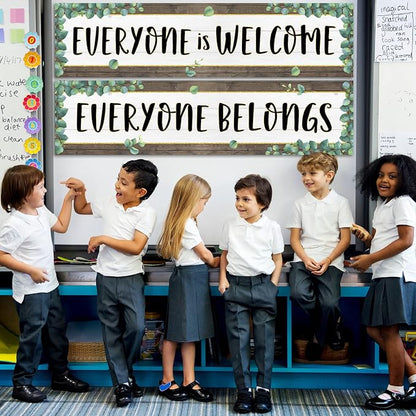 2 Pack Eucalyptus Classroom Decorations Welcome Back to School Banner Bulletin - Image 4