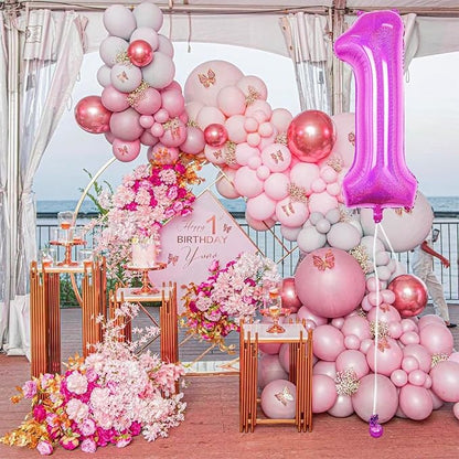 Hot Pink 4 Balloon, 40 Inch Large Laser Hot Pink Foil Helium Number Balloons 0-9 - Image 6