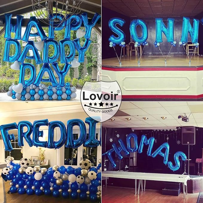 Lovoir 40 Inch Large Blue Letter J Balloons Big Size Jumbo Mylar Foil Helium - Image 7