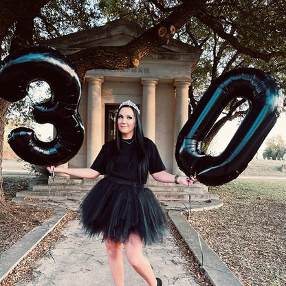 40" Black Number 3 Balloon for Birthday Party Decorations, Large Self Inflating - Image 8