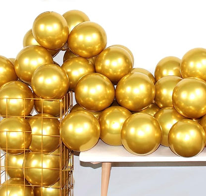 12 Inch 100 Pcs Latex Metallic Chrome Balloons Helium Shiny Thicken Balloons by COLORFULELVES