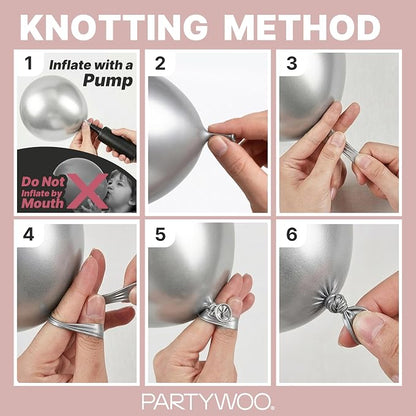 PartyWoo Dusty Pink Balloons 120pcs Lilac Pink Color 18 12 10 5 Inch | 18 12 10 - Image 7