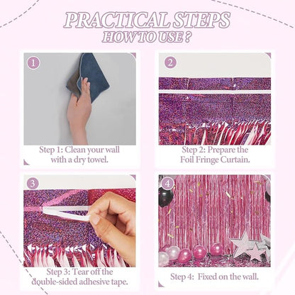 DECOCKRAT 2 Pack Foil Fringe Backdrop - Image 2