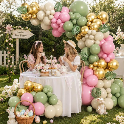 Pink and Green Gold Balloon Arch Kit - Image 8