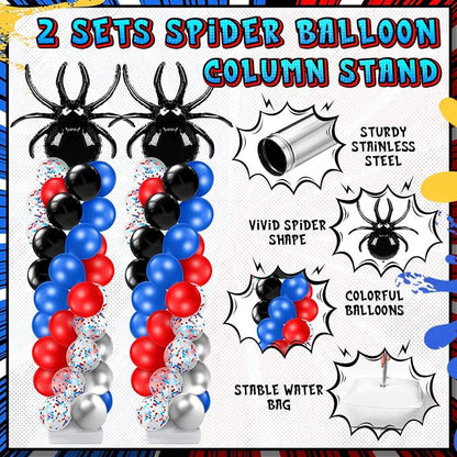 Kasyat 2 Sets Spider Party Balloon Column Stand Kit - Image 3