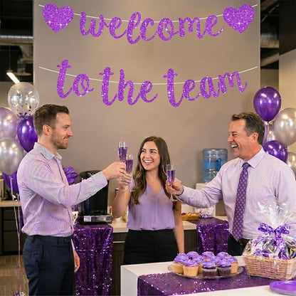 BEISHIDA Welcome to The Team Banner, NO DIY, Office Party Decorations - Image 4
