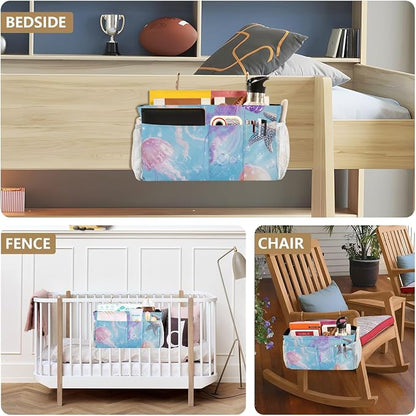 Bedside Caddy Metal Frame Hanging Organizer Bunk Bed Dorm Accessories Hook And - Image 8