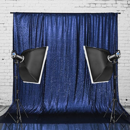 Eternal Beauty Navy Blue 3mm Sequin Backdrop 4x7 Ft - Image 7