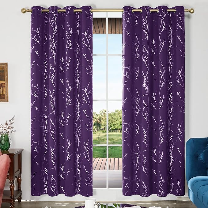 Deconovo Living Room Curtains 108 Inch Long, Thermal Insulated, Room Darkening - Image 2