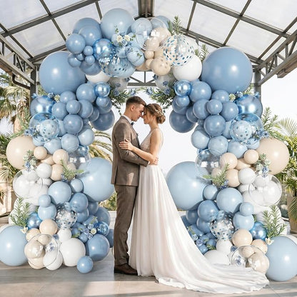 153pcs Dusty Blue Balloon Baby Shower Decorations - Image 7