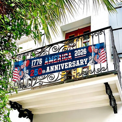 250th Anniversary American Banner Flag, 4th of July Decorations, 1776-2026 USA - Image 3
