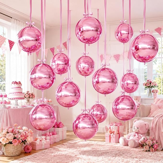 Pink Round Foil Balloons - Image 5