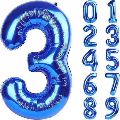 Number Balloons Navy Blue Balloons by United-UnicornsParty
