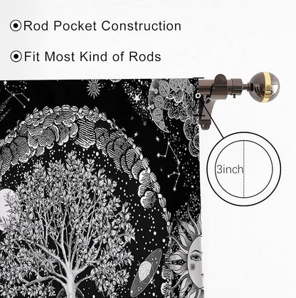 HMS Happy Memories Door Curtain, Tree of Life, 1 Panel | Rod Pocket, Thermal - Image 7