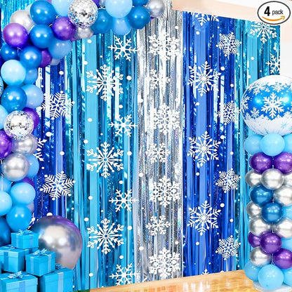 2 Packs Snowflake Foil Fringe Curtain by BSRESIN