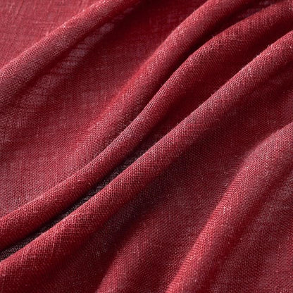 MIULEE Burgundy Red Linen Curtains 52x96 Inch Long - Image 4