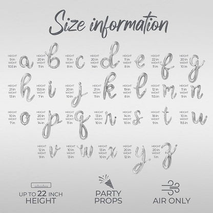 Cursive Script Letter Balloons - Image 4