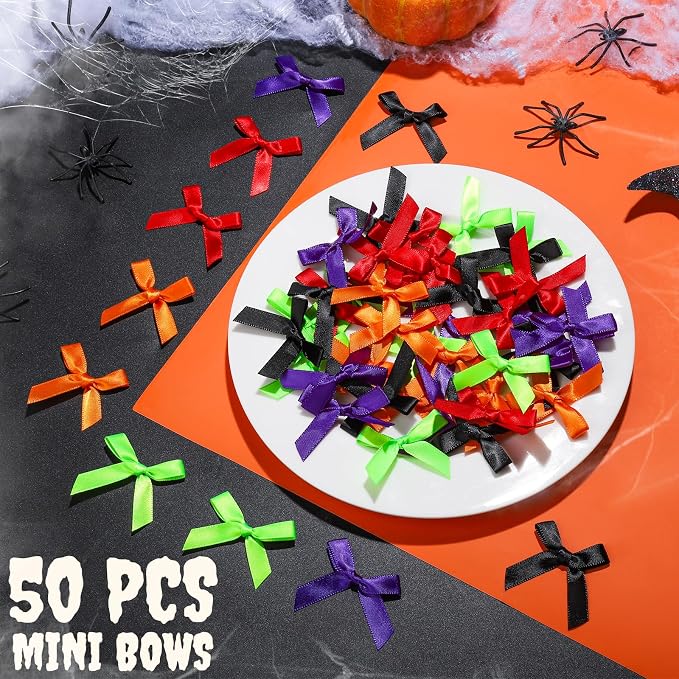 YGDZ Mini Bows, Halloween Decor, 5 Colors, Tiny Bows - Image 5