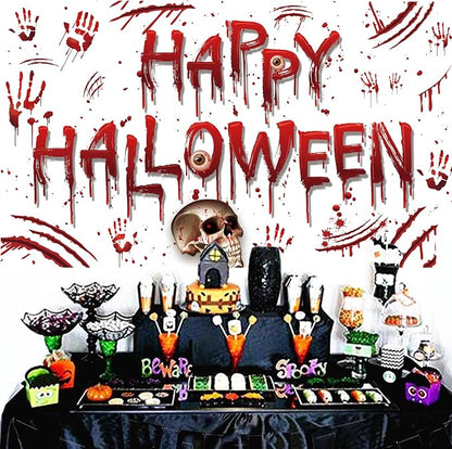 Red Happy Halloween Backdrop Banner Photography Background - Image 6
