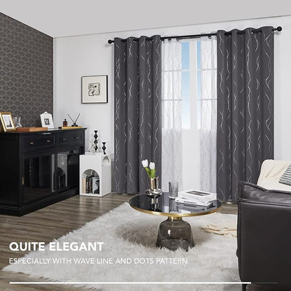 Deconovo Living Room Curtains 72 Inches Long, Thermal Insulated, Room Darkening - Image 6
