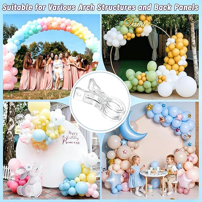 20 Pcs Balloon Arch Clips, 3.5" Plastic Transparent Spring Clamps | - Image 5
