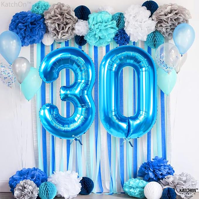 KatchOn Blue 0 Number Balloons 40 Inch | 0 Digit Balloon - Image 6
