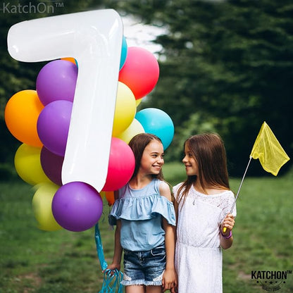 KatchOn White Number 7 Balloon 40 Inch | 7th Birthday Balloon - Image 5