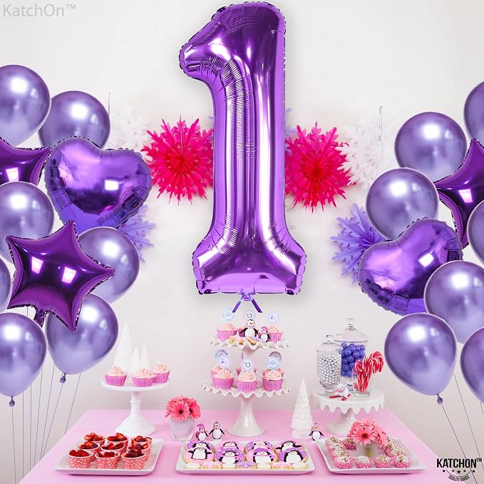 KatchOn Purple Number 1 Balloon - Image 8