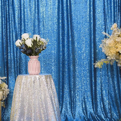 Eternal Beauty Turquoise 3mm Sequin Backdrop 4x7 Ft - Image 4