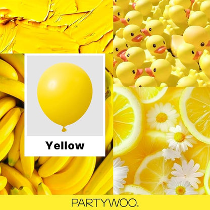 PartyWoo Yellow Balloons 127pcs Matte Yellow Color 18 12 10 5 Inch | 18 12 10 5 - Image 2